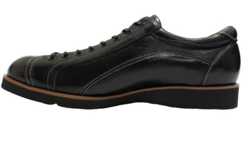 【倭イズム YA3300 ブラック】鹿革レザーカジュアルシューズ